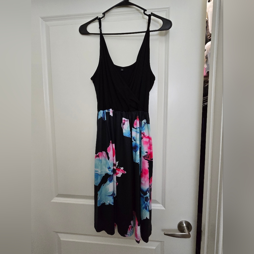 Floral Black Maxi Dress